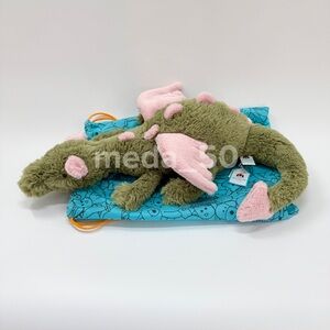 Authentic Rare Jellycat Malachy Dragon OLV2DD Large NWT PinkGreen Ships From USA